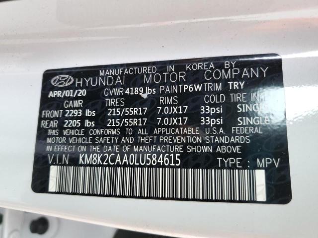 Photo 10 from auction – 2020 HYUNDAI KONA SEL with VIN KM8K2CAA0LU584615