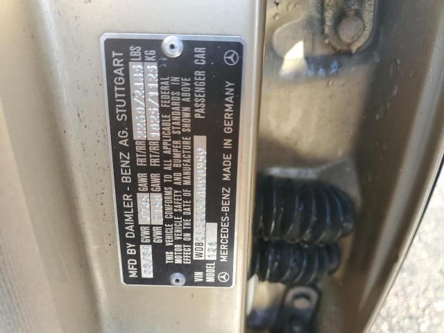 Photo 10 from auction – 1985 MERCEDES-BENZ 380 SE with VIN WDBCA32C3FA090359