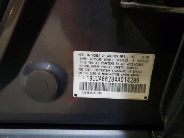 Photo 10 from auction – 2004 ACURA TL with VIN 19UUA66284A014286