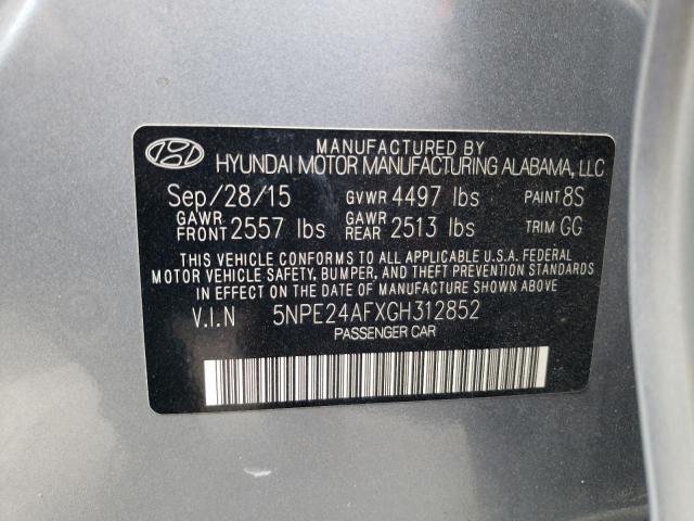 Photo 10 from auction – 2016 HYUNDAI SONATA SE with VIN 5NPE24AFXGH312852