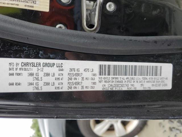Photo 10 from auction – 2012 JEEP COMPASS LA with VIN 1C4NJDEB2CD621743