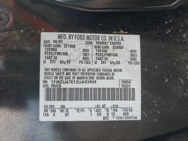 Photo 10 from auction – 2002 FORD EXPLORER S with VIN 1FMZU67E12UA93909