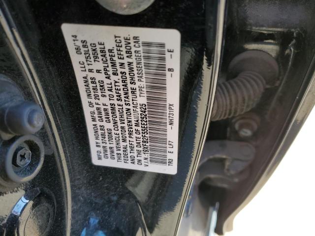 Photo 10 from auction – 2014 HONDA CIVIC LX with VIN 19XFB2F55EE252425