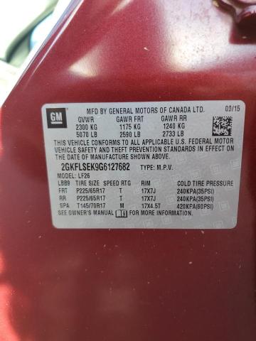 Photo 10 from auction – 2016 GMC TERRAIN SL with VIN 2GKFLSEK9G6127682