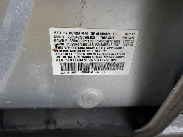 Photo 10 from auction – 2011 HONDA PILOT EX with VIN 5FNYF4H47BB075041