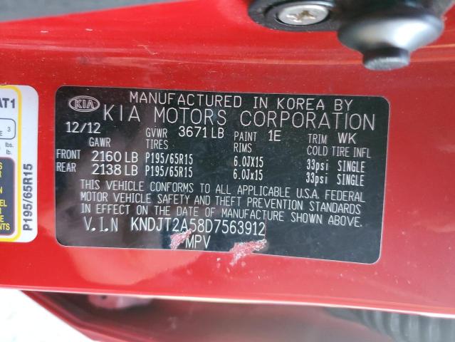 Photo 10 from auction – 2013 KIA SOUL with VIN KNDJT2A58D7563912