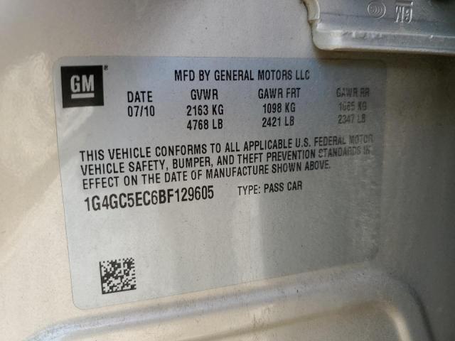 Photo 10 from auction – 2011 BUICK LACROSSE C with VIN 1G4GC5EC6BF129605