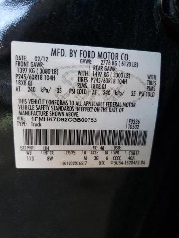 Фото 10 с аукциона – 2012 FORD EXPLORER X с VIN 1FMHK7D92CGB00753