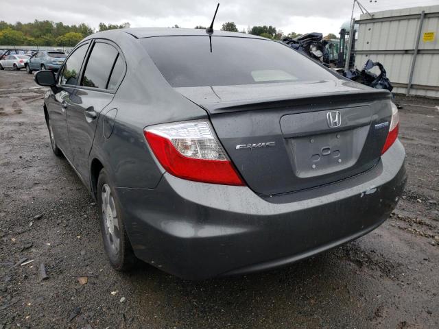 Photo 3 from auction – 2012 HONDA CIVIC HYBR with VIN JHMFB4F23CS002658