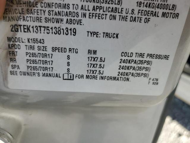 Photo 10 from auction – 2005 GMC NEW SIERRA with VIN 2GTEK13T751381319