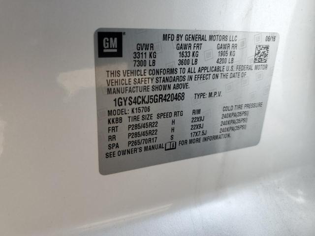 Photo 10 from auction – 2016 CADILLAC ESCALADE P with VIN 1GYS4CKJ5GR420468