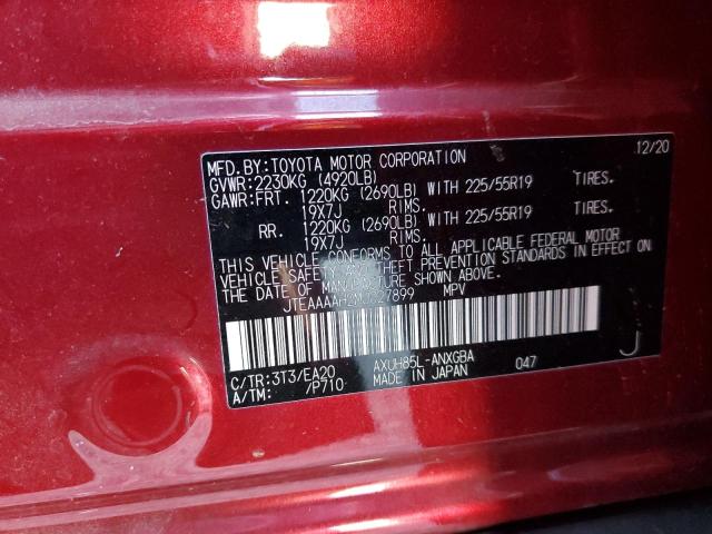 Photo 10 from auction – 2021 TOYOTA VENZA LE with VIN JTEAAAAH2MJ027899