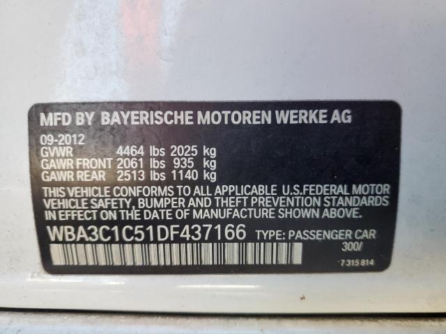 Photo 10 from auction – 2013 BMW 328 I SULE with VIN WBA3C1C51DF437166