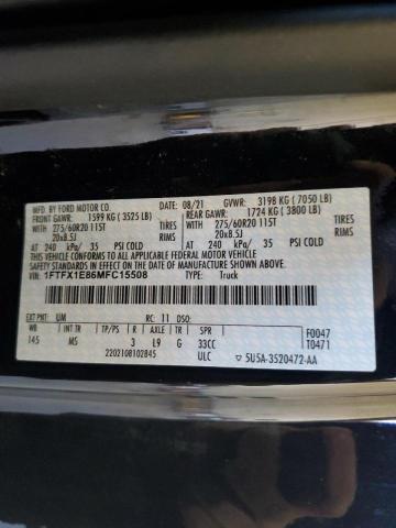Photo 10 from auction – 2021 FORD F150 SUPER with VIN 1FTFX1E86MFC15508