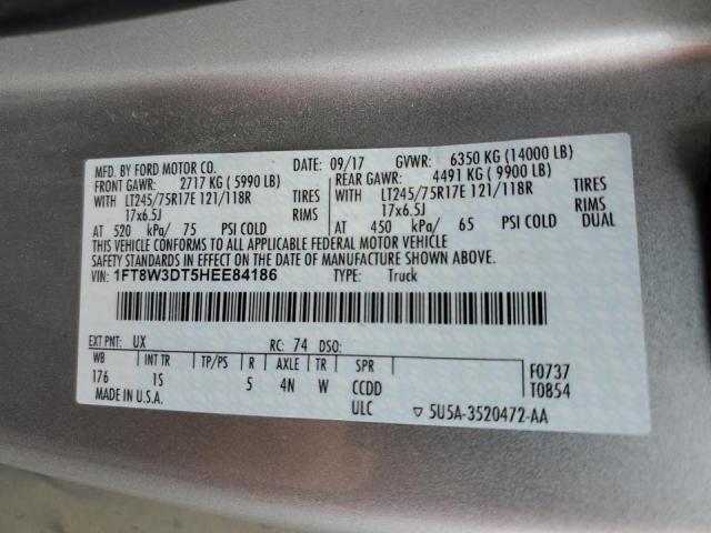 Photo 10 from auction – 2017 FORD F350 SUPER with VIN 1FT8W3DT5HEE84186