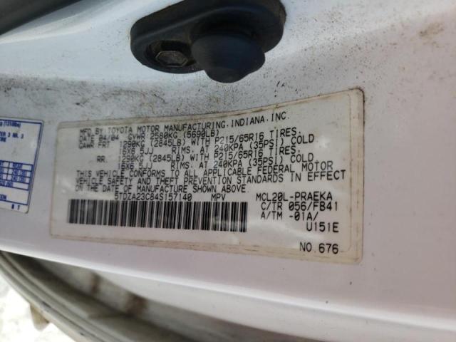Photo 10 from auction – 2004 TOYOTA SIENNA LE with VIN 5TDZA23C84S157140