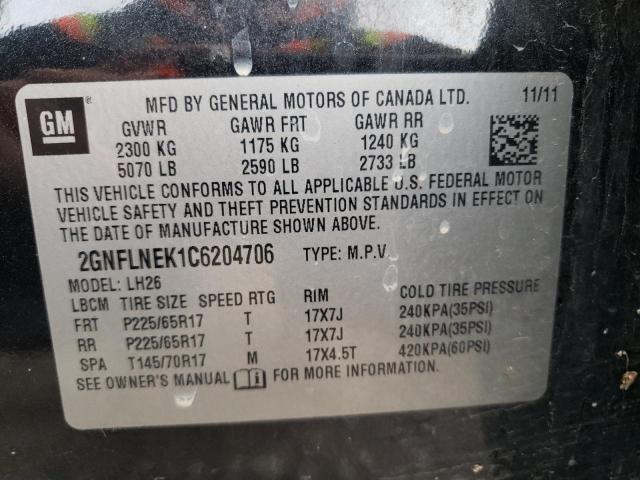 Photo 10 from auction – 2012 CHEVROLET EQUINOX LT with VIN 2GNFLNEK1C6204706