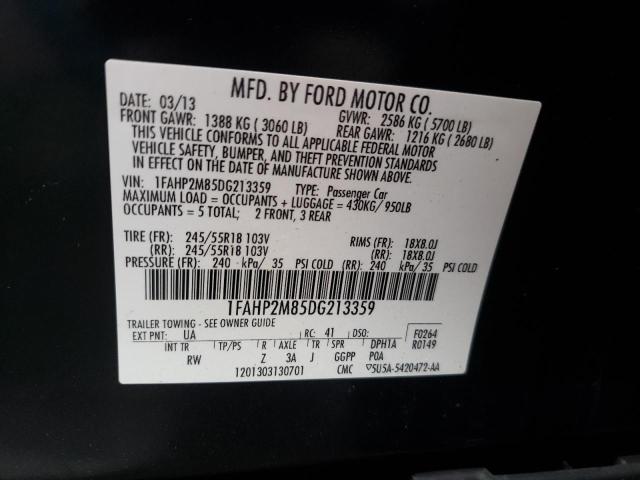Photo 10 from auction – 2013 FORD TAURUS POL with VIN 1FAHP2M85DG213359
