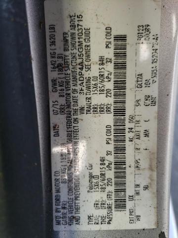 Photo 10 from auction – 2016 FORD FIESTA S with VIN 3FADP4AJ5GM103715