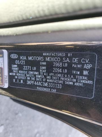 Photo 10 from auction – 2021 KIA FORTE GT with VIN 3KPF44AC1ME331133