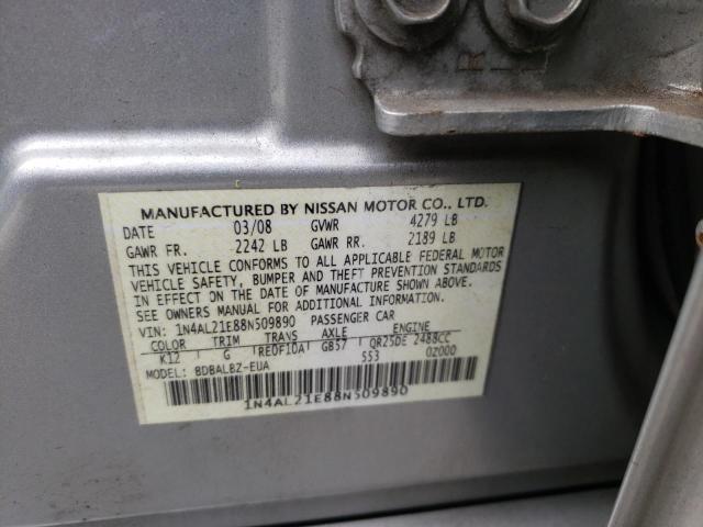 Photo 10 from auction – 2008 NISSAN ALTIMA 2.5 with VIN 1N4AL21E88N509890