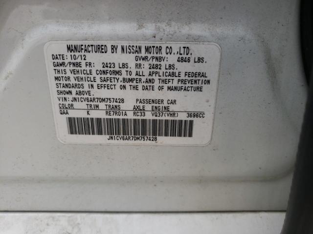 Photo 10 from auction – 2013 INFINITI G37 with VIN JN1CV6AR7DM757428