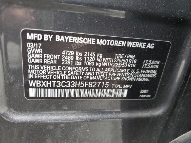 Photo 10 from auction – 2017 BMW X1 XDRIVE2 with VIN WBXHT3C33H5F82715