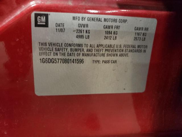 Photo 10 from auction – 2008 CADILLAC CTS with VIN 1G6DG577080141596