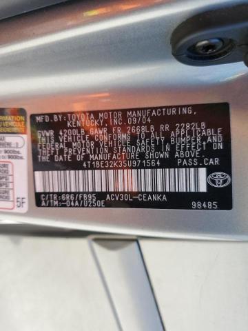 Photo 10 from auction – 2005 TOYOTA CAMRY LE with VIN 4T1BE32K35U971564