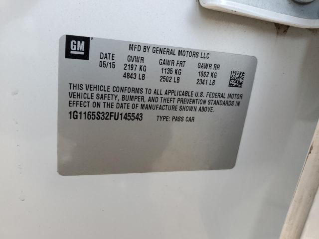 Photo 10 from auction – 2015 CHEVROLET IMPALA LTZ with VIN 1G1165S32FU145543