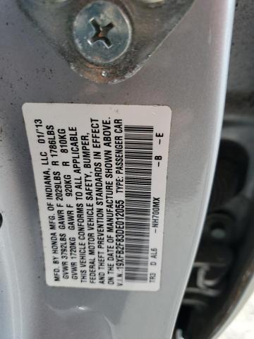 Photo 10 from auction – 2013 HONDA CIVIC EX with VIN 19XFB2F83DE012055