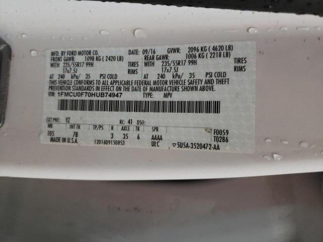 Photo 10 from auction – 2017 FORD ESCAPE S with VIN 1FMCU0F70HUB74947