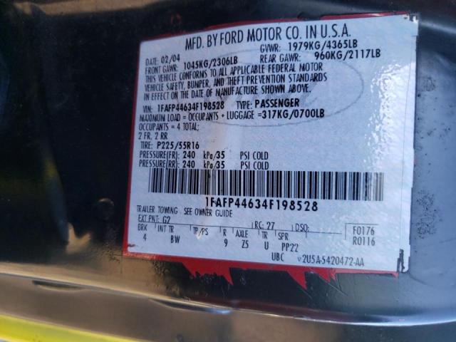 Photo 10 from auction – 2004 FORD MUSTANG with VIN 1FAFP44634F198528