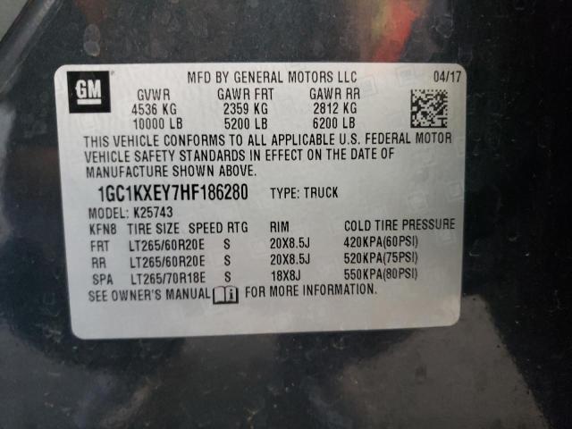 Photo 10 from auction – 2017 CHEVROLET SILVERADO with VIN 1GC1KXEY7HF186280
