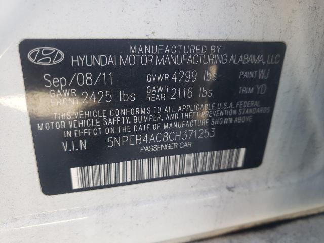 Photo 10 from auction – 2012 HYUNDAI SONATA GLS with VIN 5NPEB4AC8CH371253