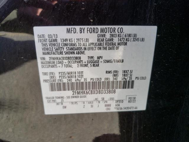 Photo 10 from auction – 2013 FORD FLEX SEL with VIN 2FMHK6C8XDBD33808