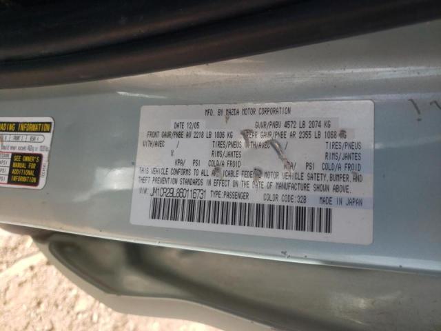 Photo 10 from auction – 2006 MAZDA 5 with VIN JM1CR29L860116731