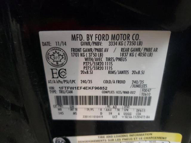 Photo 10 from auction – 2014 FORD F150 SUPER with VIN 1FTFW1EF4EKF96852