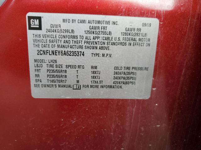 Photo 10 from auction – 2010 CHEVROLET EQUINOX LT with VIN 2CNFLNEY6A6235374
