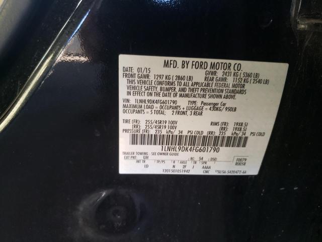 Photo 10 from auction – 2015 LINCOLN MKS with VIN 1LNHL9DK4FG601790