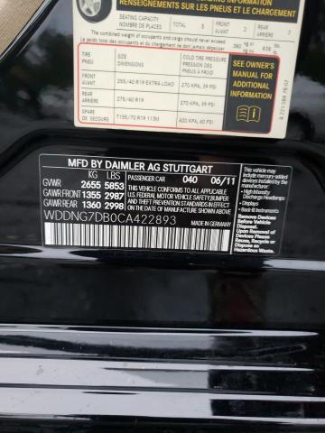 Photo 10 from auction – 2012 MERCEDES-BENZ S 550 with VIN WDDNG7DB0CA422893