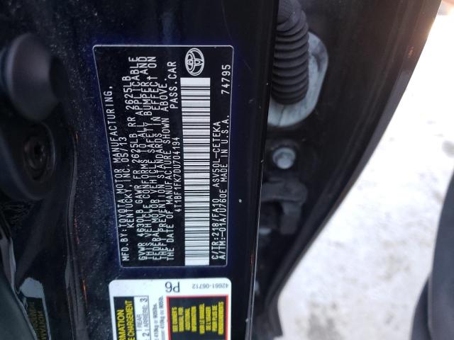 Photo 10 from auction – 2013 TOYOTA CAMRY L with VIN 4T1BF1FK7DU704194