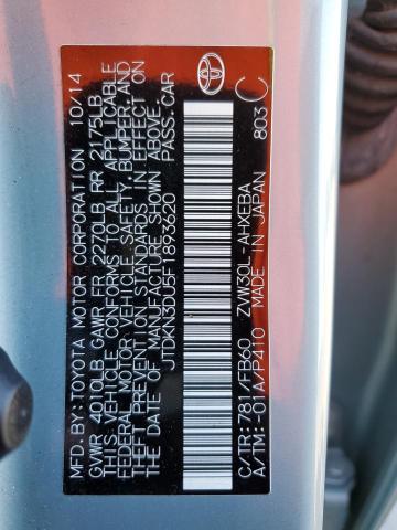 Photo 10 from auction – 2015 TOYOTA PRIUS with VIN JTDKN3DU5F1893620