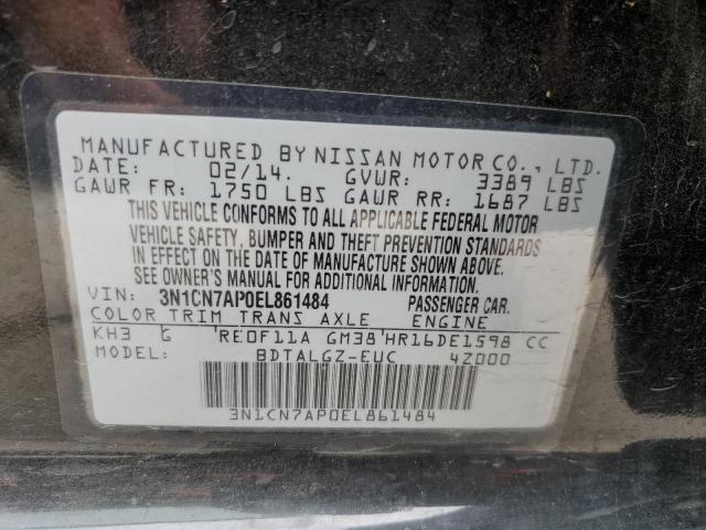 Photo 10 from auction – 2014 NISSAN VERSA S with VIN 3N1CN7AP0EL861484