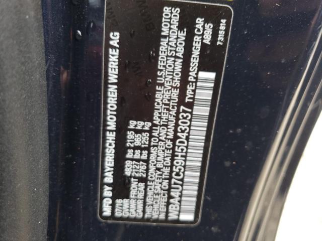 Photo 10 from auction – 2017 BMW 430I with VIN WBA4U7C59H5D43037