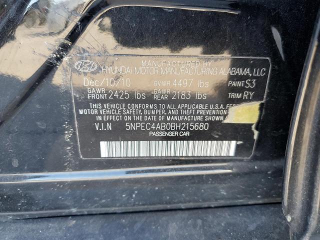 Photo 10 from auction – 2011 HYUNDAI SONATA SE with VIN 5NPEC4AB0BH215680