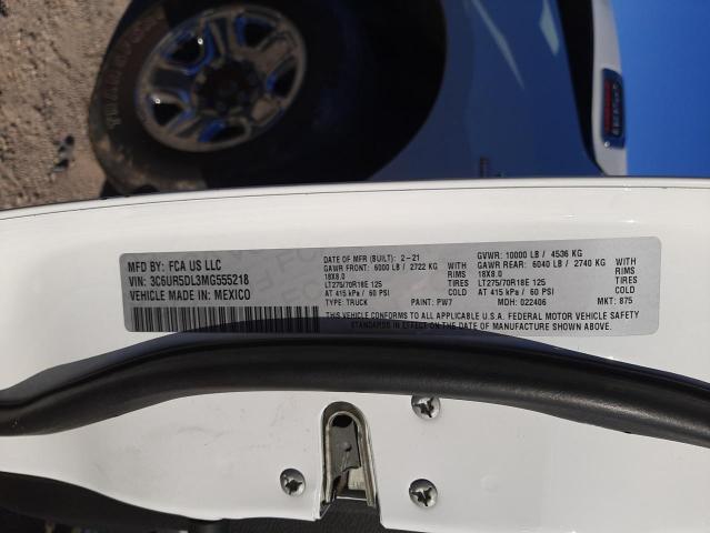 Photo 10 from auction – 2021 RAM 2500 BIG H with VIN 3C6UR5DL3MG555218