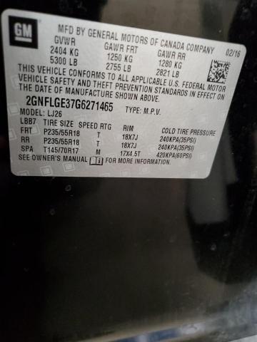 Photo 10 from auction – 2016 CHEVROLET EQUINOX LT with VIN 2GNFLGE37G6271465