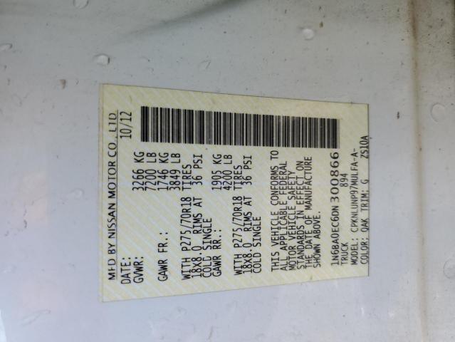 Photo 10 from auction – 2013 NISSAN TITAN S with VIN 1N6BA0EC6DN300866