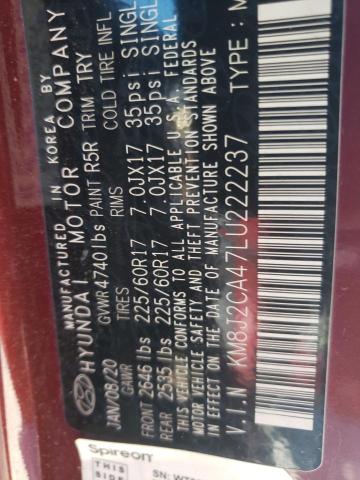 Photo 10 from auction – 2020 HYUNDAI TUCSON SE with VIN KM8J2CA47LU222237